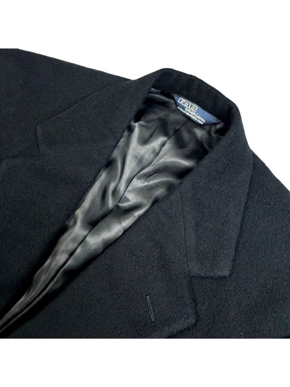 Polo Ralph Lauren Men’s 100% Cashmere Blazer Gold Buttons Black • 40S